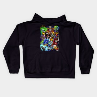 Hedgehog Vs. Robot Scientist in a Dystopian Future Kids Hoodie